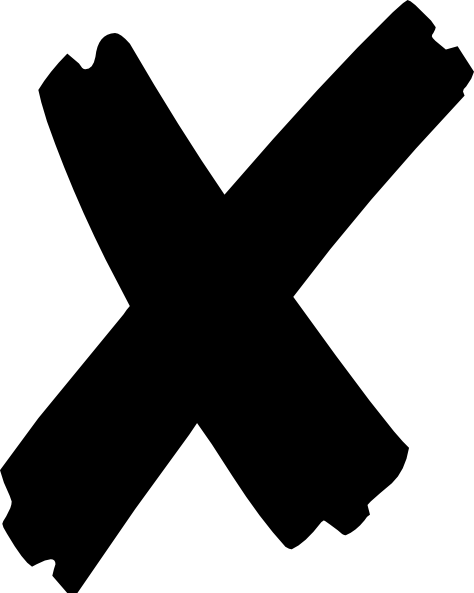 Black X Transparent Background (474x593)