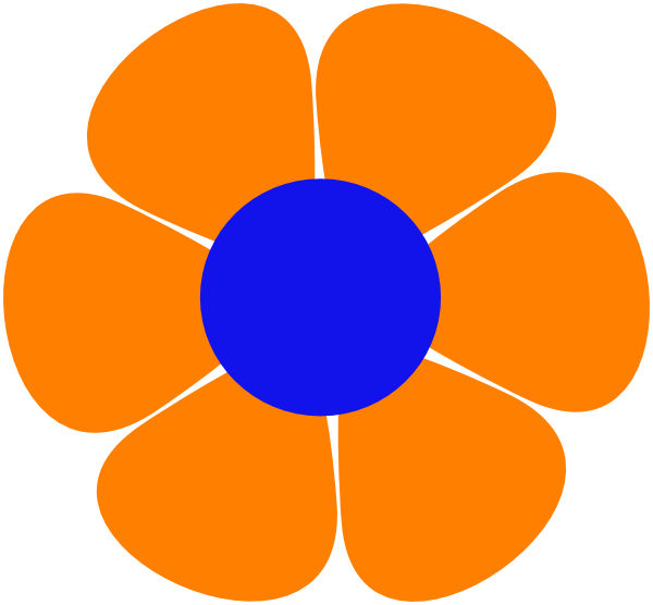 Hippie Flowers Clip Art (600x556)
