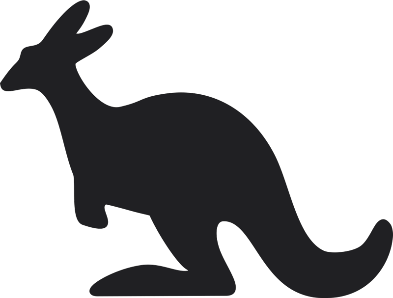 Kangaroo Rubber Stamp - Rubber Stamp (800x607)