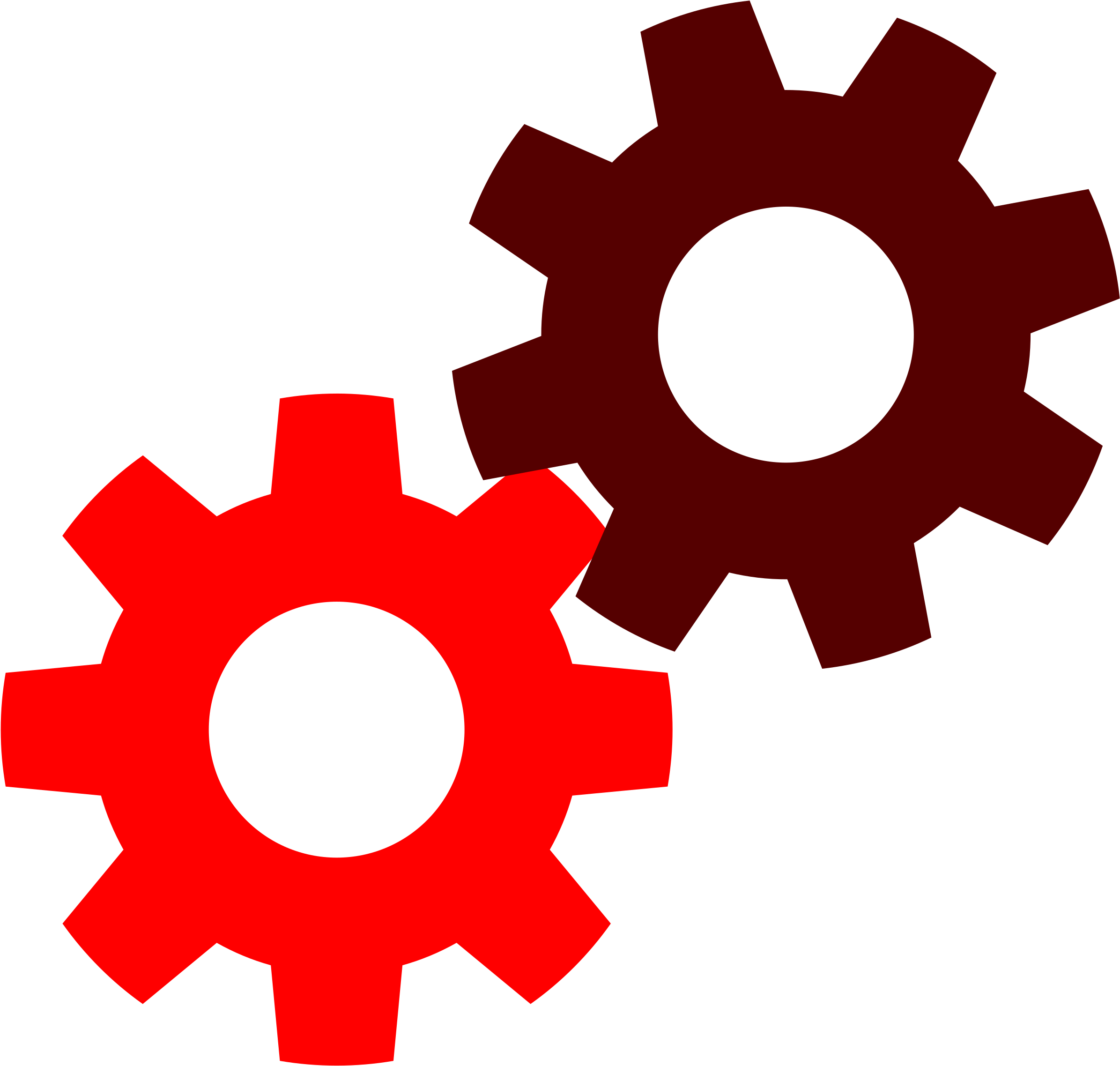 Gears Clipart Red (2400x2400)