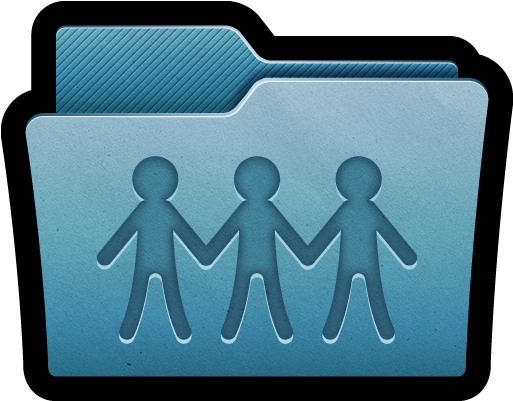 Blue Mac Folder Sharepoint Icon - Archive Icon 3d Png (512x512)