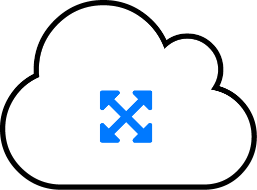 Cloud Scalability Icon - Scalability Cloud Icon (513x379)