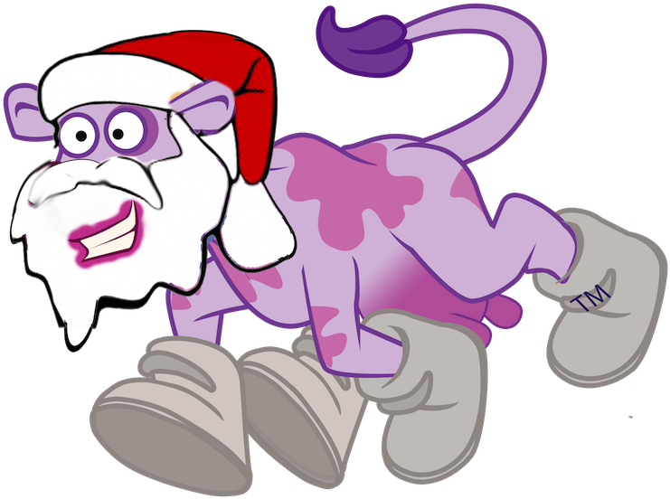 Ccp Cowp Santa - Cartoon (994x768)