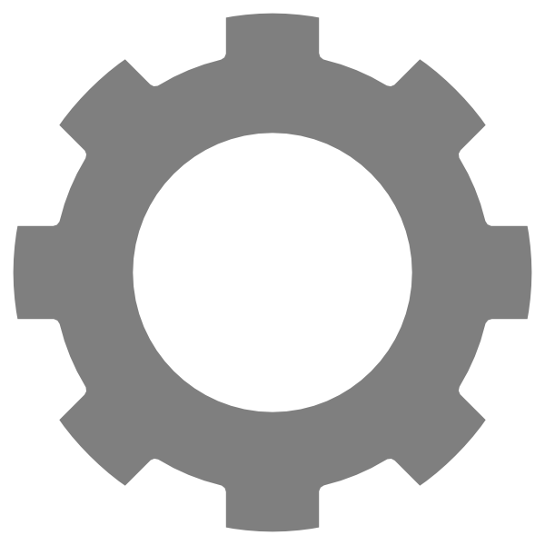 Gear Silhouette Vector (600x600)
