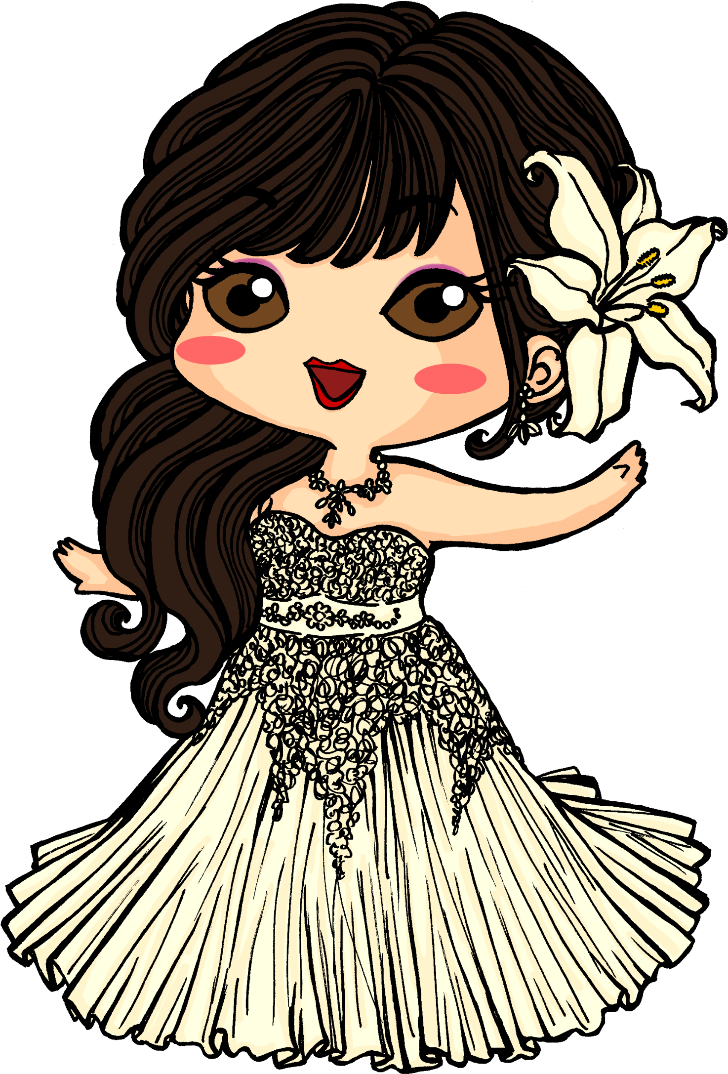 Pia Chibi Wedding - Drawing (1563x2278)