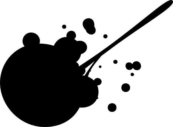 Black Paint Splat Png (600x442)