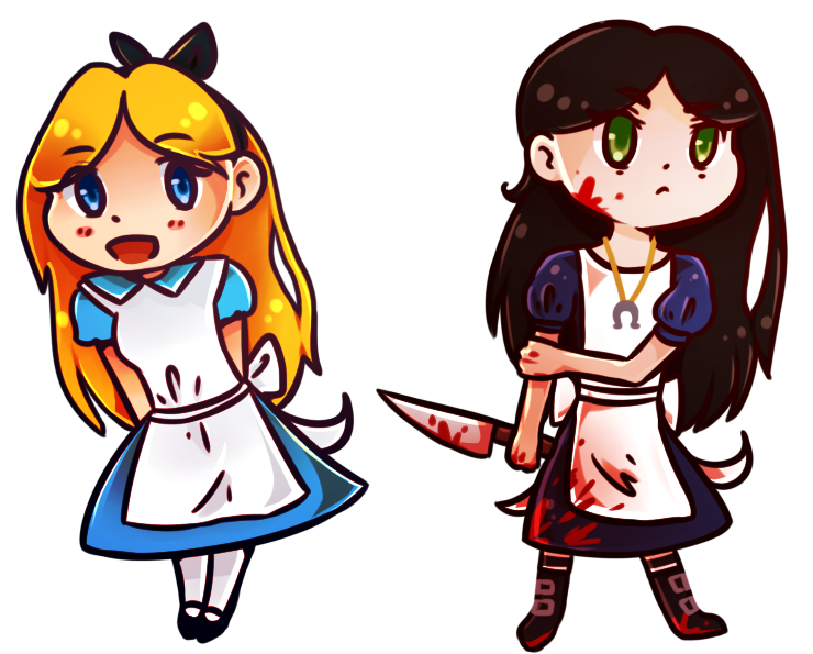 Double Alice , - Cartoon (800x600)