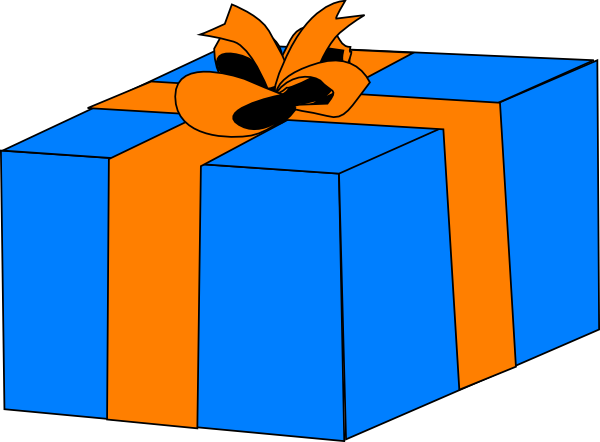 Blue Gift Box - Blue Gift Box (600x442)