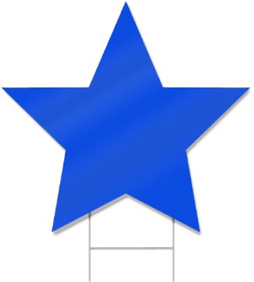 Star Shaped Yard Sign - Vector Graphics (450x450)