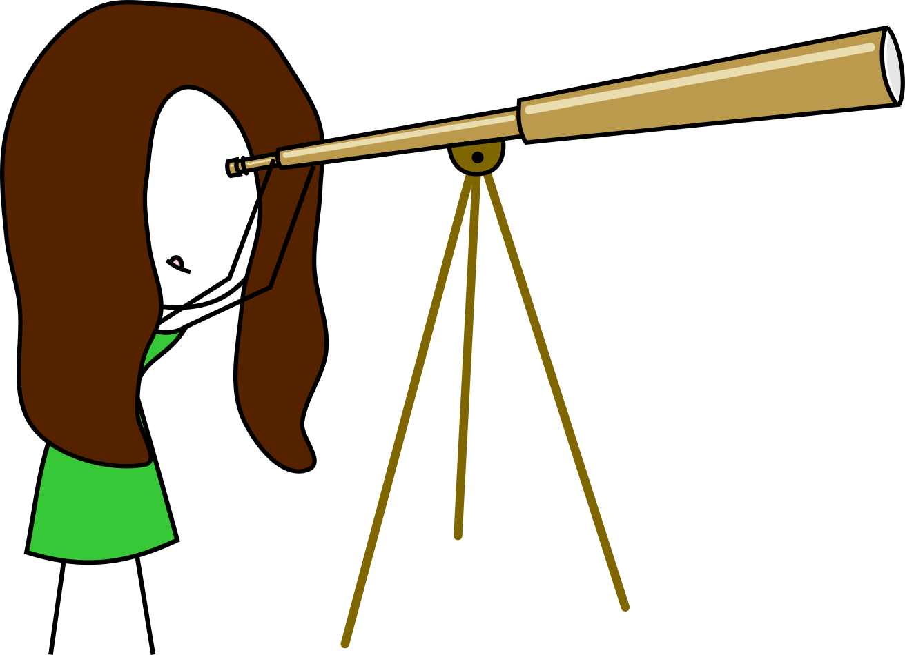 Monica Telescope - Cartoon (1311x950)