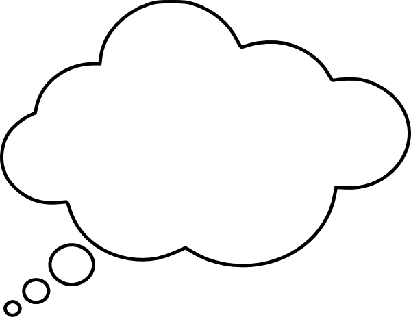 Thinking Bubble Clip Art - Thought Bubble 3d Png (600x463)