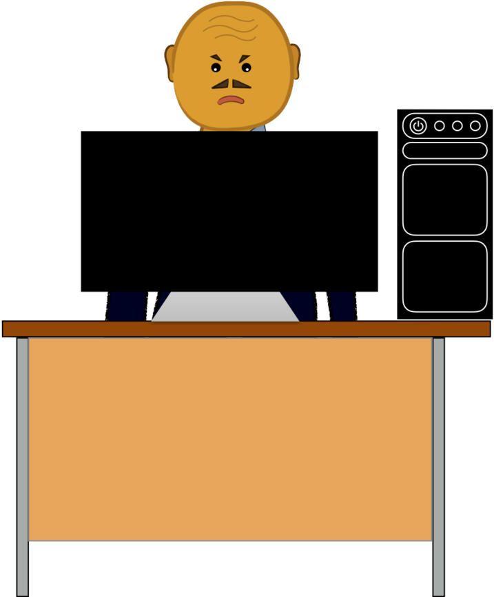 Pc Guy3531 With His Pc By Macguy3135 - Cartoon (894x894)