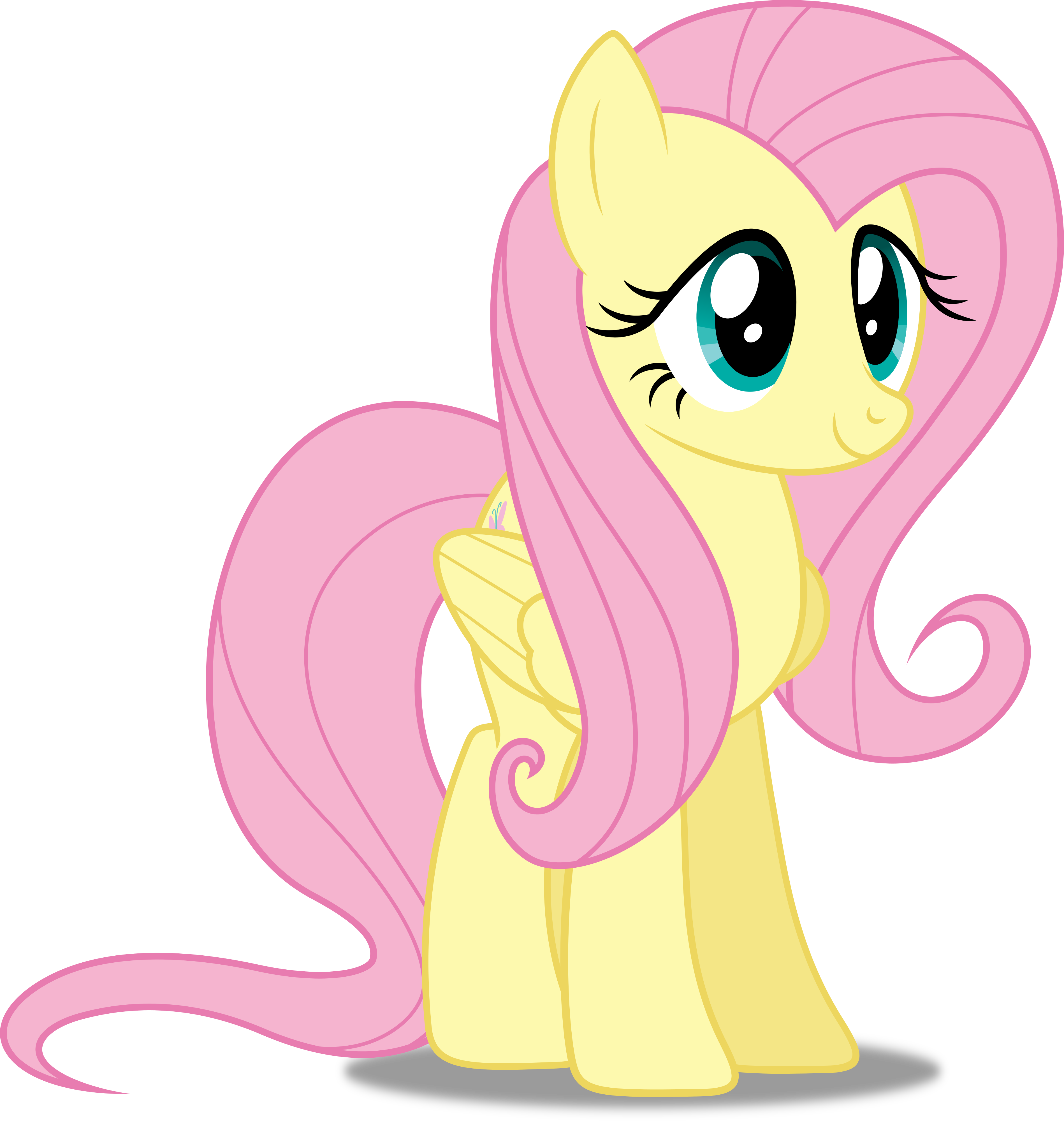 7 Jan - Mlp Fluttershy Vector (3797x4000)