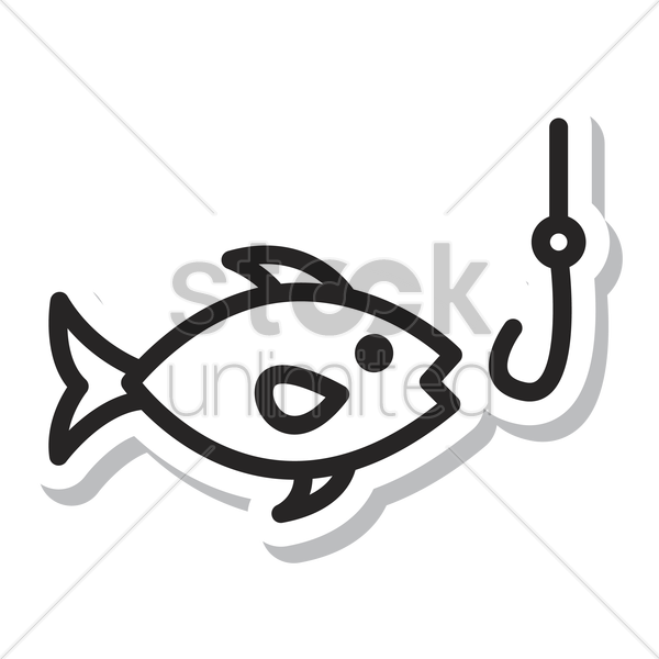 Fish And Hook Stock Vector - Narrative Essay Hooks (600x600)