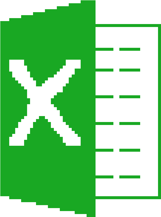 Excel Logo - Pixel Art (1090x890)