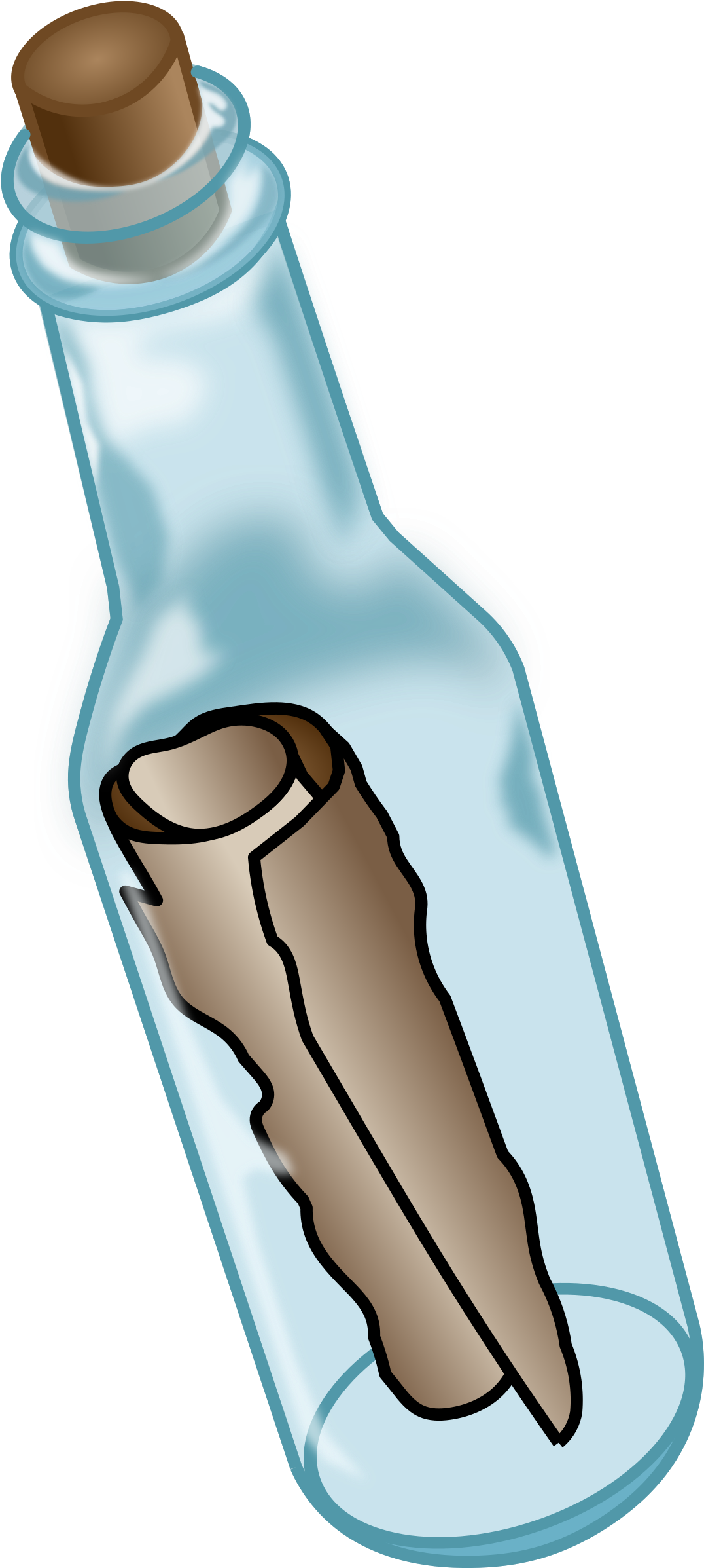 Big Image - Message In A Bottle Clipart (1082x2400)