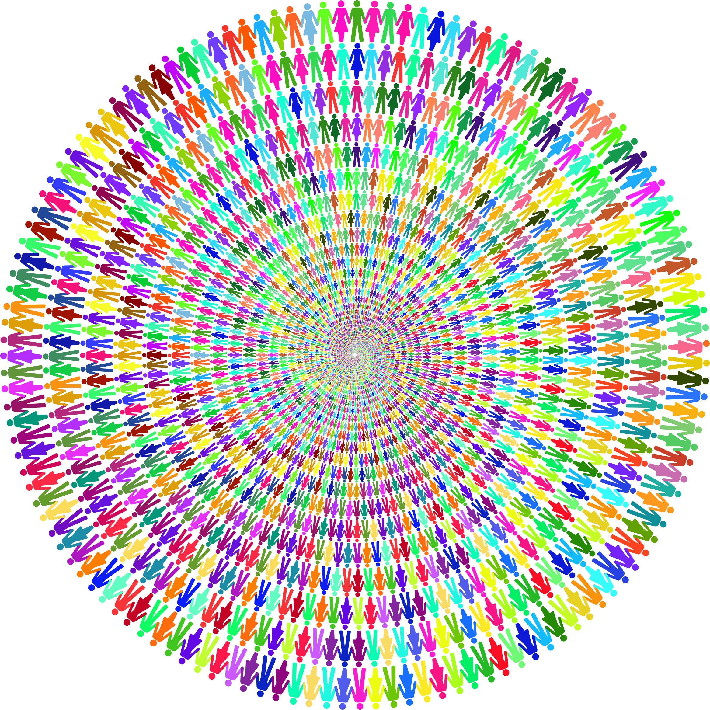 Human Cooperation Vortex - Prismatic (2334x2334)