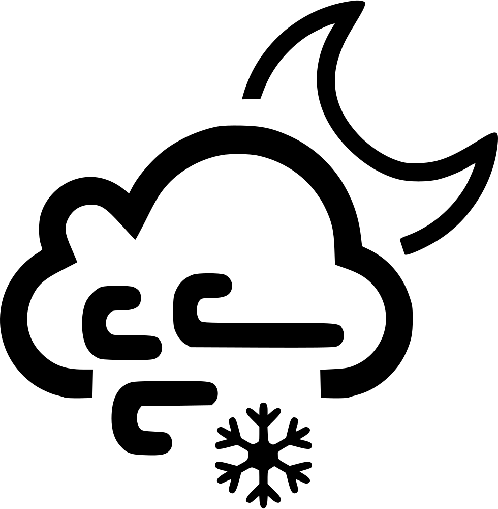 Cloud Wind Windy Moon Night Snow Snowing Comments - Wind (980x1000)