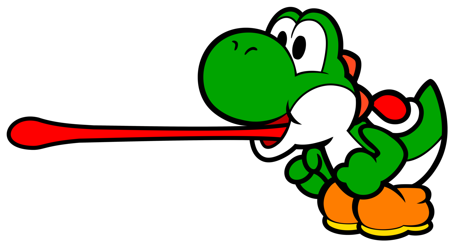 Light Blue Paper Yoshi Vector - Yoshi Red (1600x881)