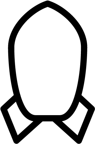 Rocket Icon - Rocket Ship Outline (512x512)
