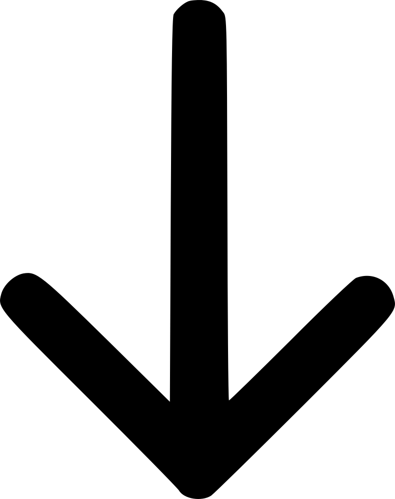 Direction Down Cursor Missile Dart Comments - Downward Arrow Svg (776x980)