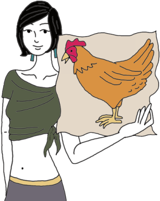 Hen Or Chicken - Cartoon (450x450)
