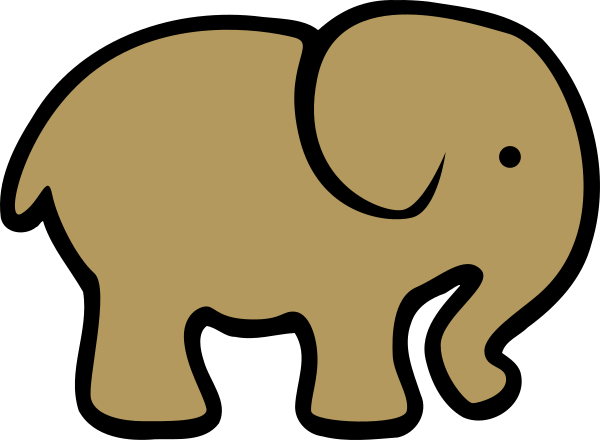 Pink Elephant Cut Out (600x440)