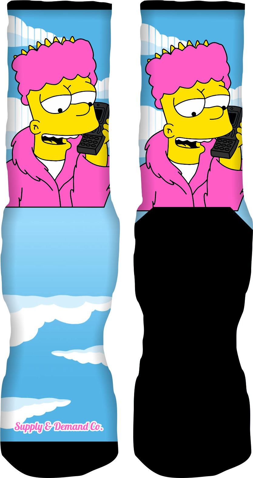 Supply & Demand-camron Bart Custom Socks - Demand (834x1573)