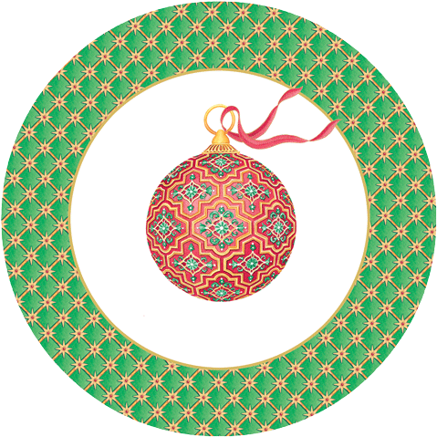 Caspari Imperial Ornaments Gold Christmas Holiday Designer - Tarjetas De Cumpleaños Ladybug (500x500)