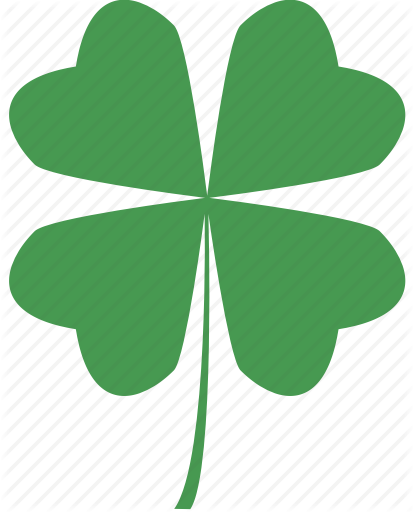 Clover, Four, Leaf Icon Icon Search Engine - 4 Leaf Clover Icon (413x512)