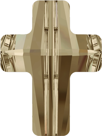 Click - 18mm Crystal Golden Shadow Swarovski Crystal Cross (450x450)