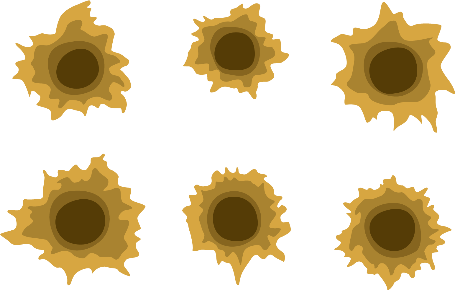 Euclidean Vector Adobe Illustrator - Yellow Bullet Holes (1550x992)