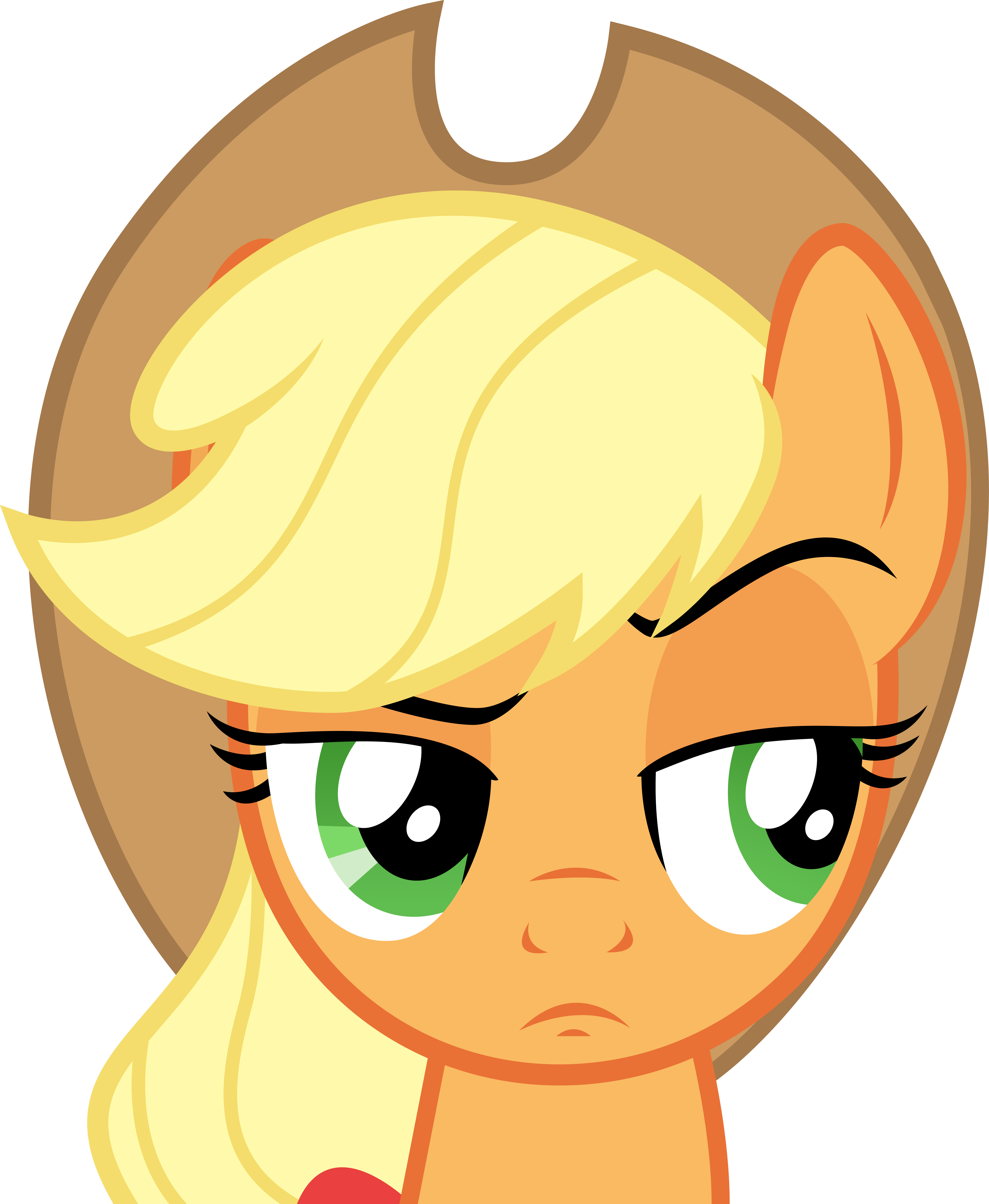 Applejack - Anime Raised Eyebrow (5645x6875)
