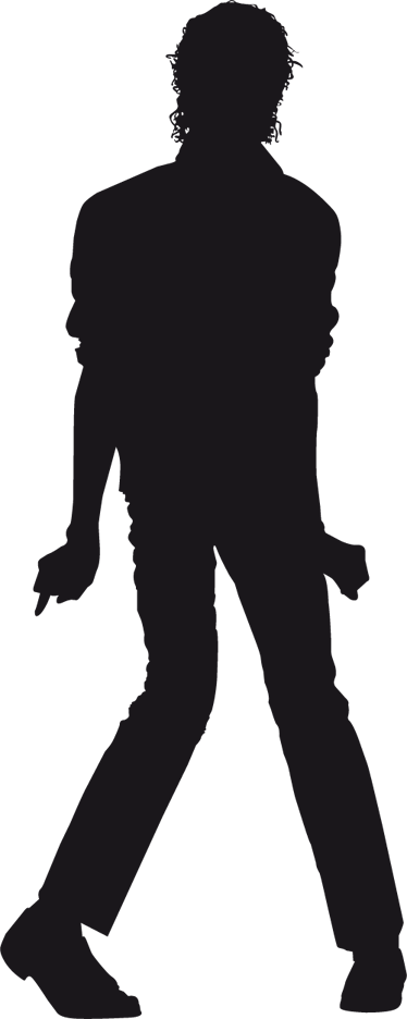 Siluetas De Michael Jackson - Michael Jackson Vector (374x936)