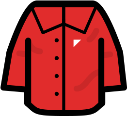 Red Button-down Shirt With Small White Logo - White (305x800)