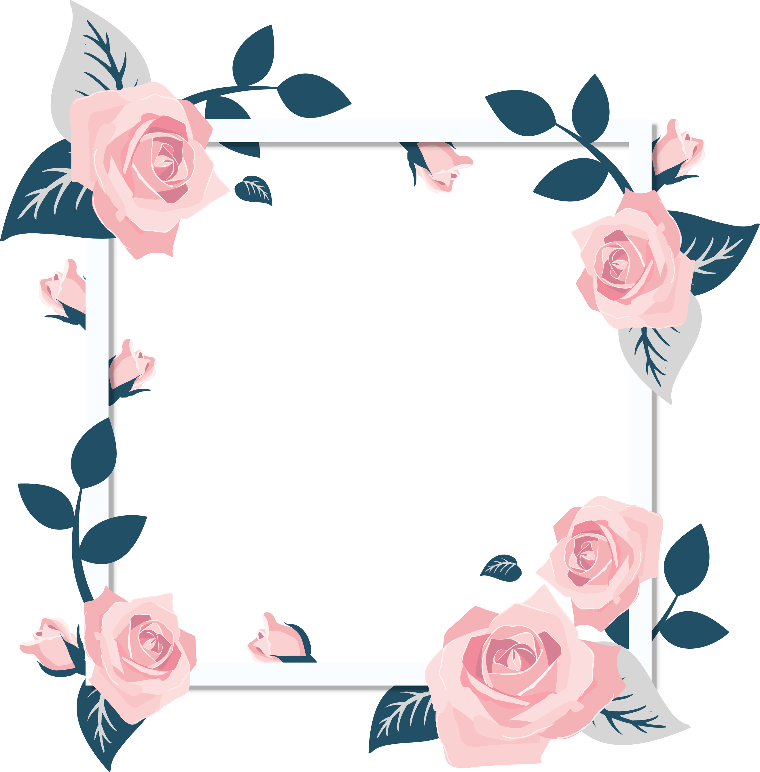 Rose Frame Png - Dot Grid Bullet Journal, Daily Dated Notebook Diary, (2639x2680)