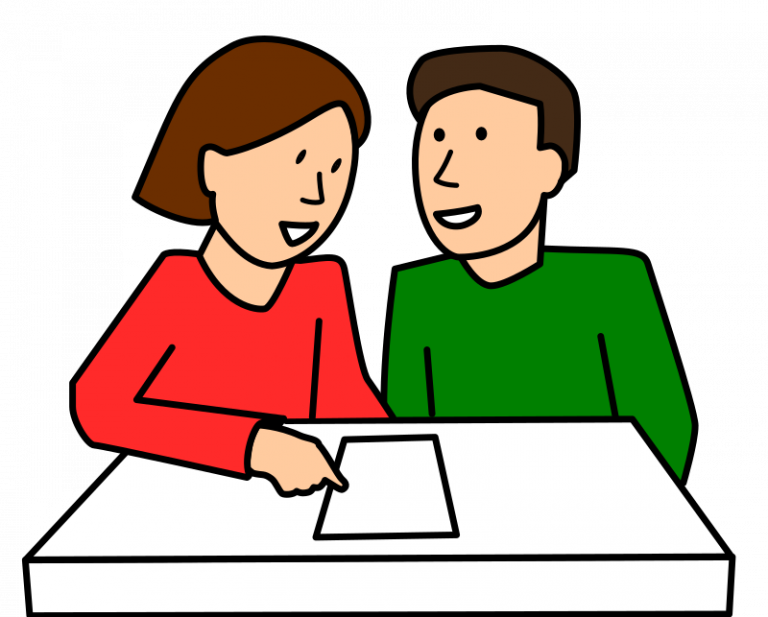 Partner Work Clipart Clipart Students Partner Work - Partner Work (768x617)
