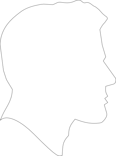 Silhouette White On Black (444x599)