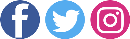 Facebook Twitter Instagram Icons Download - Instagram Facebook Twitter Logo Png (850x260)