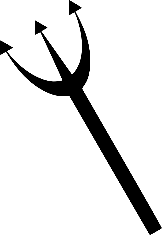 Devil Trident Halloween Trident Polearm Trident Comments - Trident Svg (676x980)