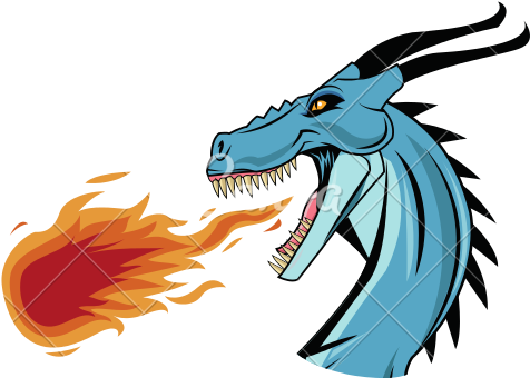 Dragon Throwing Fire Vector - Dragon Throwing Fire (550x550)
