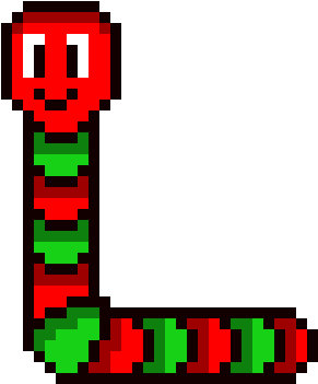 Gummy Worm - Pixel Art (430x410)