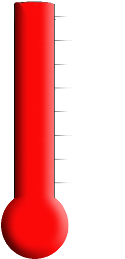 Clipart Info - Exploding Thermometer Transparent (290x570)