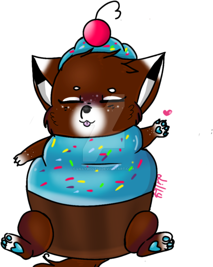 Cupcake By Lillywolf10 - Gray Wolf (894x894)