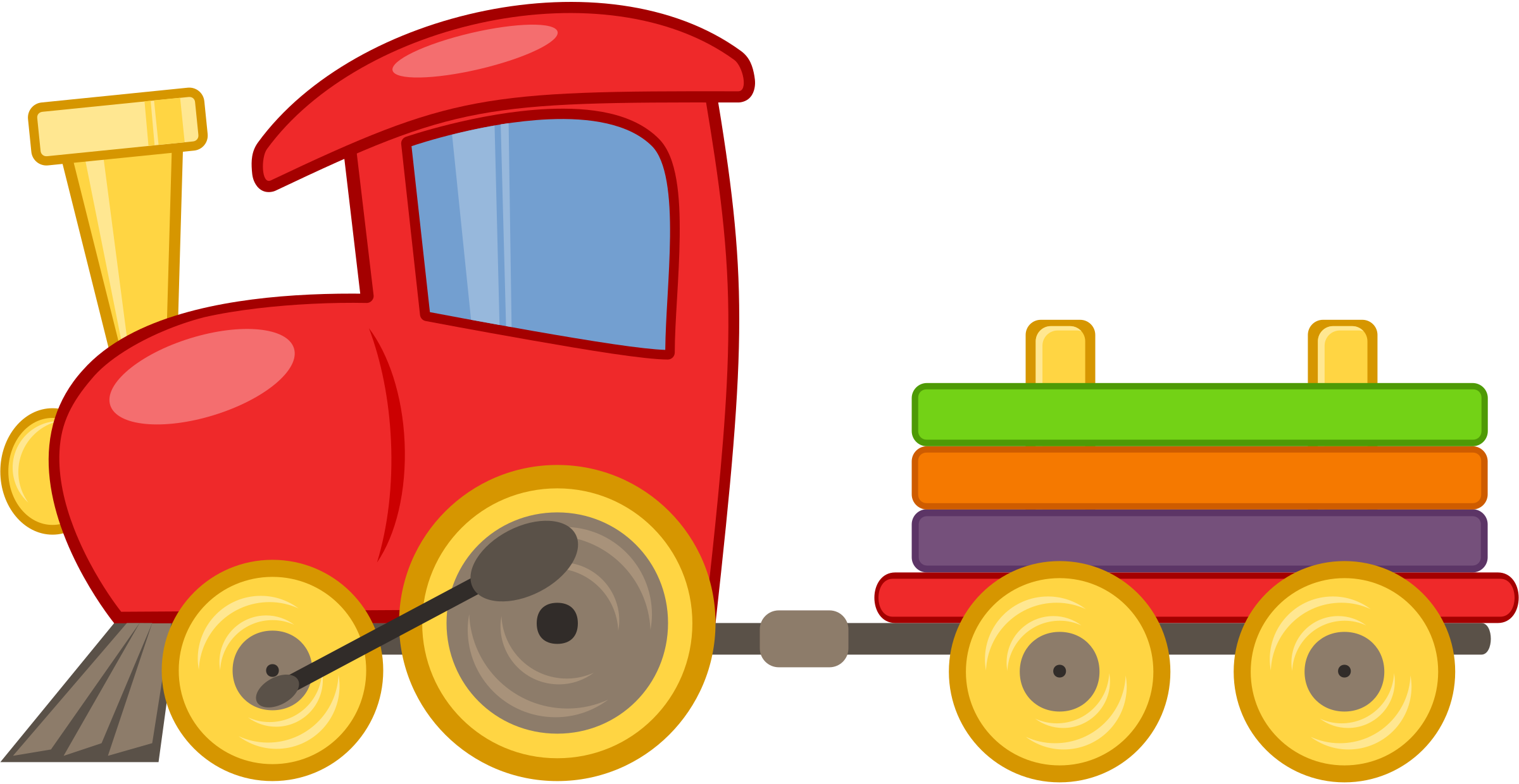 Clipart - Train Kids (2400x1240)