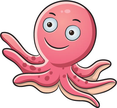 ค่ะ ถ้าเพื่อนๆ นำภาพไปลดขนาดให้เล็กลง - ปลาหมึก การ์ตูน น่า รัก (400x368)