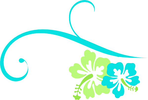 Stenciling - Hibiscus Clip Art (600x407)