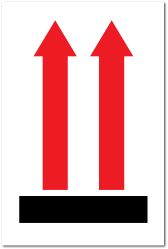 Double Up Arrows International Labels - Label (500x500)