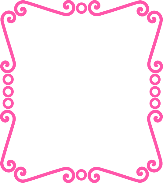 Scroll Frame Clipart - Pink Text Box Transparent (534x598)