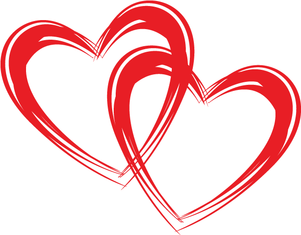 2 Hearts Clipart (600x600)